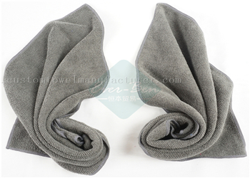 China bulk embroidered microfiber towel supplier Custom Grey Clean Towels Gifs Manufacturer